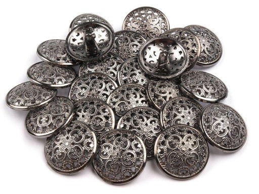 KOVOVÝ GOMBÍK 25mm GRAFIT
