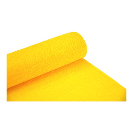 Taliansky krepový papier, žltý hodvábny papier, 180g, 50x250 cm, žltý