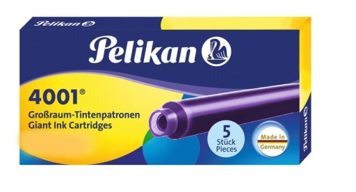 Fialové náboje Pelikan 5 ks.