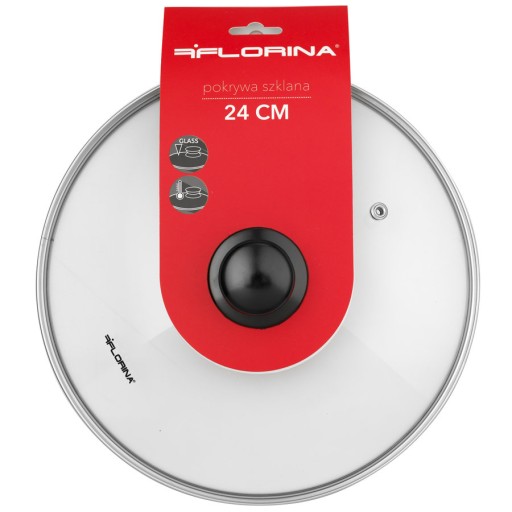 SKLENENÉ viečko FLORINA 24 CM