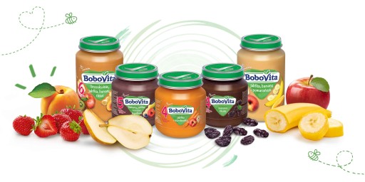BOBOVITA Jablká a hrozno s krupicou - 190 g
