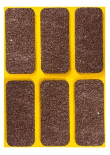 SAMOLEPIACIE PLSTENÉ PODLOŽKY 25x60mm HNEDÉ PLSTENÉ PODLOŽKY 6KS
