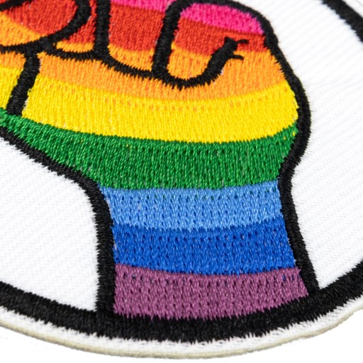 IRON-ON Thermo Patch Hand love rainbow Love
