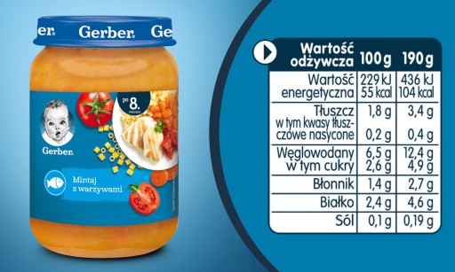GERBER pollock večera so zeleninou 190g