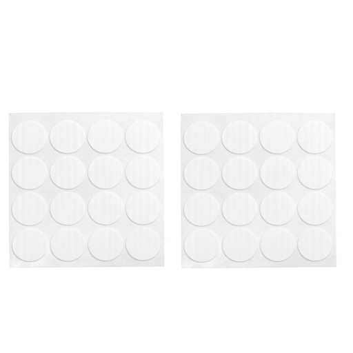 Nalepovacie čiapky na nábytok, Biela 18mm, 48 kusov