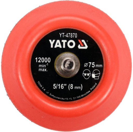 LEŠTIACA PLATŇA 75MM DISKOVÝ KOTOUČ SO VELCRO 5/16