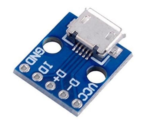 Micro USB 5pinová zásuvka rozhrania prispájkovaná k PCB + Goldpin ARDUINO