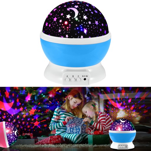 ROTAČNÁ NOČNÁ LAMPA STARS SKY PROJECTOR 2v1