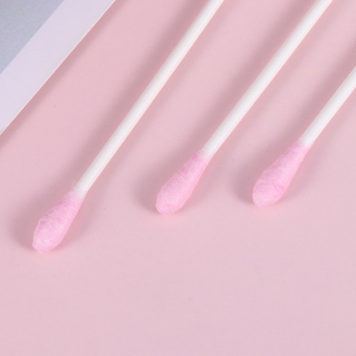 Ružové kozmetické tyčinky, organická bavlna Ružová 200ks Seol Cosmetic