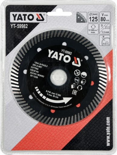 Segmentový diamantový kotúč 125 mm YT-6003 YATO