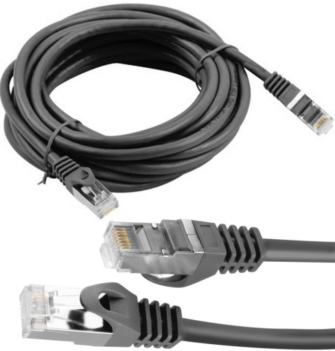 Sieťový kábel LAN ETHERNET internet cat 6 FTP RJ45 2m Krútený pár Čierny