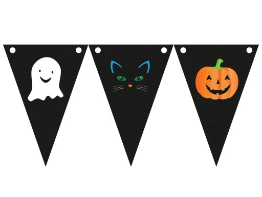Halloween banner Ghost Cat Tekvica 500cm girlanda