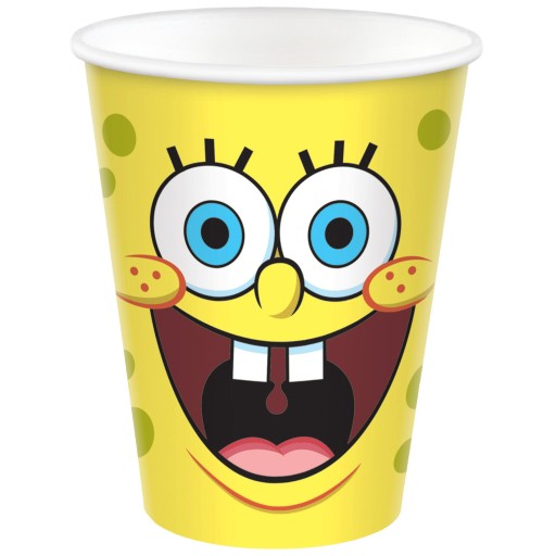 SpongeBob papierové poháre 250 ml 8 ks.