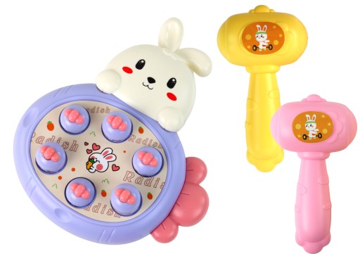 Whac-A-Mole fialová Whac-A-Mole Arkádová hra Králik s rozbíjaním mrkvy