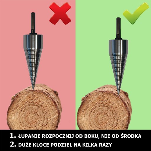 ŠNEK 32 mm na štiepanie dreva, KUŽEL, VŔTAČKA PRE VŔTAČKU SDS