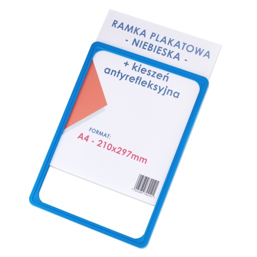A4 MODRÝ RÁM NA PLAKÁT + UNIVERZÁLNE VRECKO NA PLAKÁT - A4