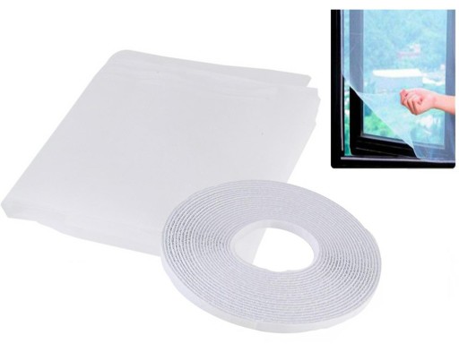 SIEŤKA NA KOMÁRY OKENNÁ HMYZ KOMÁRE 130x150 + VELCRO