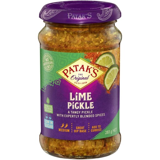 LIMETOVÝ NÁKRES Patak's Stredne pikantné limetkové uhorky 283 g