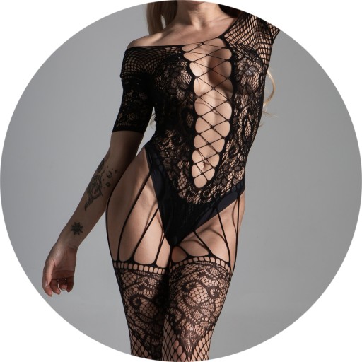 Bodystocking spodná bielizeň s pančuchami a tangami