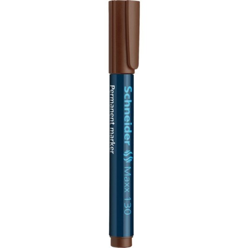 Permanentný popisovač Schneider Maxx 130, okrúhly, 1-3 mm, hnedý