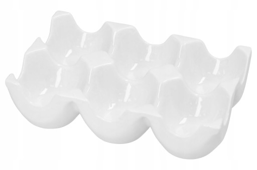 KONTAJNER NA VAJCIA organizér na chladničku box porcelánový podnos na vajíčka 6x