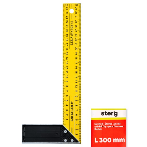 Stolársky hranatý Hliníkový konštrukčný uhlomer s mierkou 300 mm