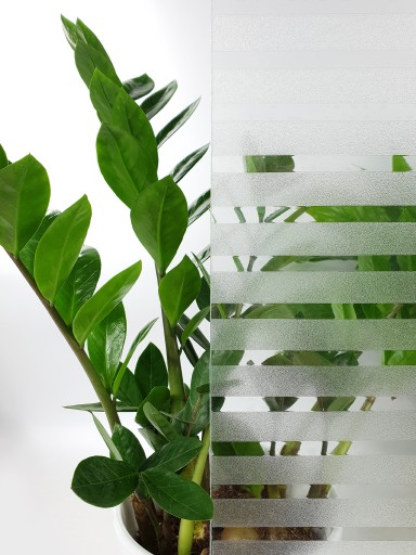 Statická fólia na okná Krištáľové prúžky Dekorácia na okná 45x50cm DIY