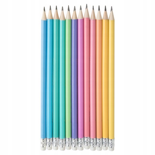 STRIGO HB SKLENENÁ ceruzka S GUMA PASTEL 1 ks, mix farieb