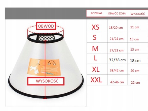 Pooperačný veterinárny obojok pre psa L