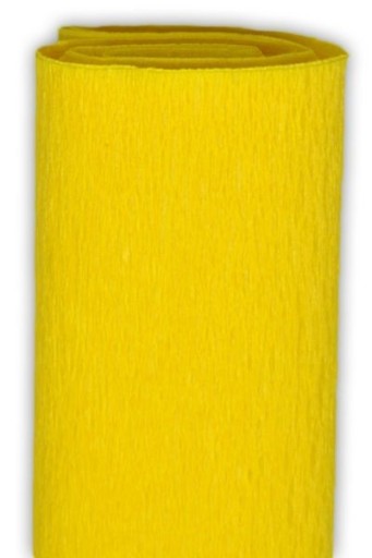 Krčený hodvábny papier - žltý, 50 x 200 cm