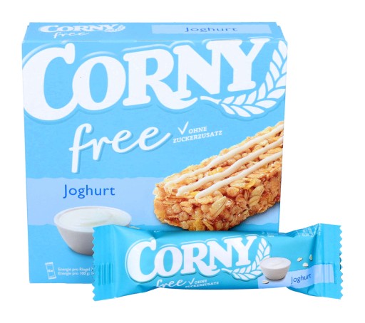 CORNY tyčinka BEZ CUKRU Prírodný jogurt 6 kusov DE