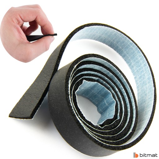 Tesnenie Gumové tesnenie pre okenné dvere samolepiace 3 mm x 20 mm x 100 cm