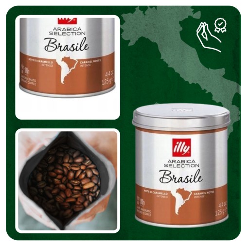 illy monoarabica Brasile 125g mletá káva