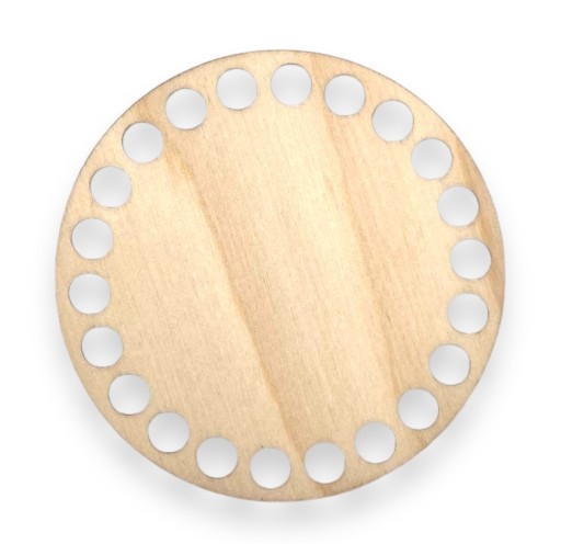 Okrúhla základňa koša Macrame 10cm 9mm, obojstranne leštená