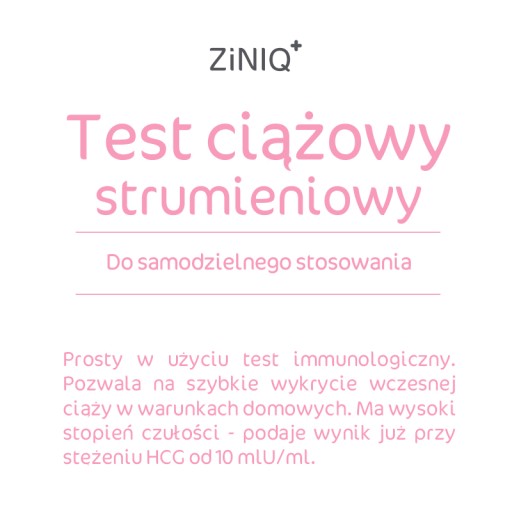 ZiNIQ Jet tehotenský test, 1 ks.