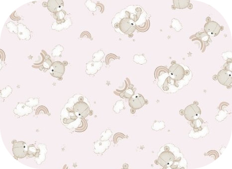 Flanelová plienka 80x80 Teddy Bear Rainbow Pink