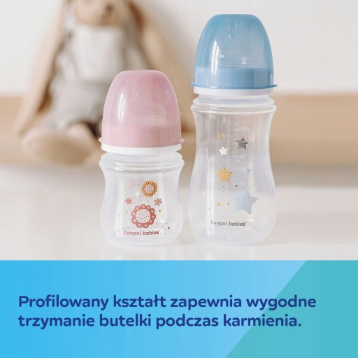 CANPOL WIDE ANTIKOLICKÁ FĽAŠA MODRÁ 120 ML