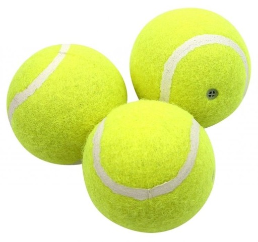 Tenisová loptička pre psov, 3 ks, pláva, vŕzga, 6 cm