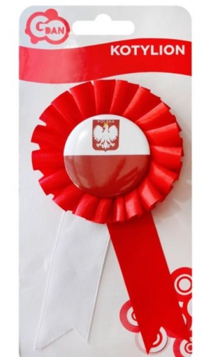 Kotylion Pin Odznak POĽSKO biela červená 1 kus