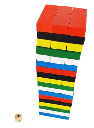 WOBKING TOWER FAREBNÁ DREVENÁ SPOLOČENSKÁ HRA VEŽA