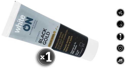 BIELA NA BIELIACI PASTA SO ZLATOM A AKTÍVNYM UHLÍM ČIERNE ZLATÁ 75ml