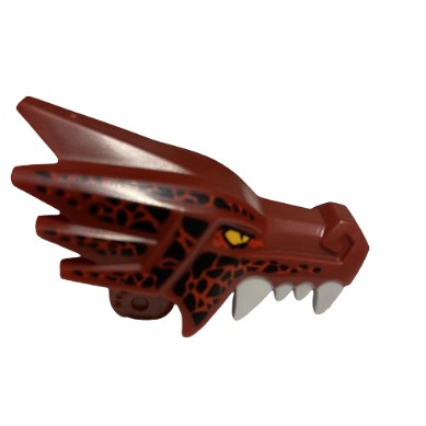 LEGO 65428pb02 NINJAGO HLAVA DRAKA HORNÁ ČEĽUSŤ červená tmavá (8g)