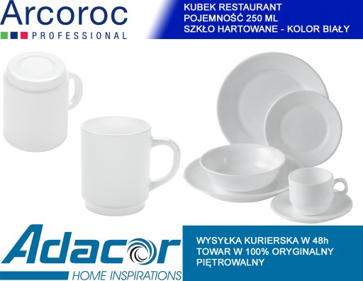 250 ml biely hrnček RESTAURANT ARCOROC