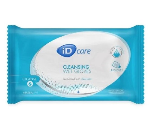 ID Care Wet Wash Rukavice Aloe Moisturized Rukavice Podložky na umývanie a hygienu