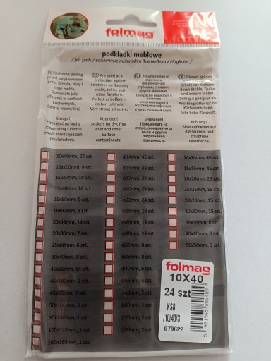 Plsť pod nábytok stoly stoličky podložka šatníková čierna 10x40 Nový tvar