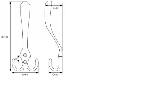 VELKÝ NÁBYTOKOVÝ VEŠIAK NA KLOBÚKY, ŠATNÍK