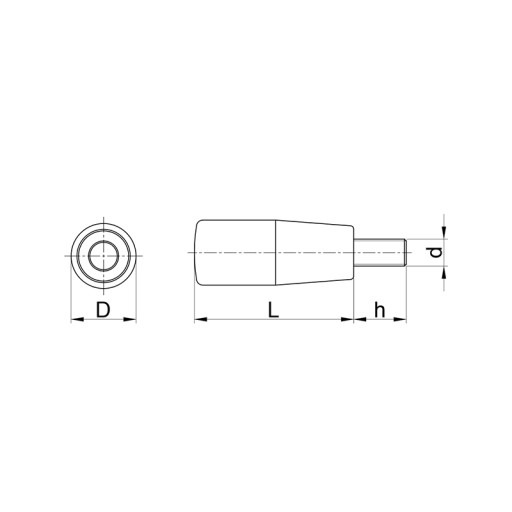 Rukoväť L = 91mm so skrutkou M12x25