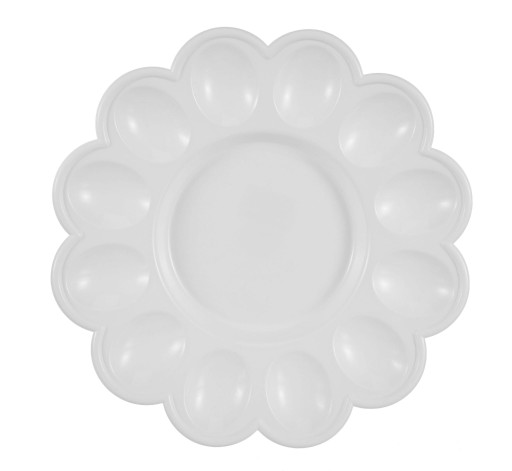 TANIER VAJÍČKA TANIER 12 KS 24CM LESK BIELA
