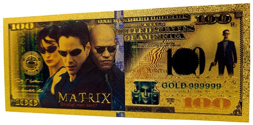 MATRIX Jedinečný zberateľský DARČEK s pozlátenými bankovkami