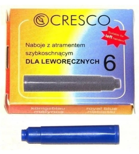 10 x náplne do pera Cresco pre ľavákov 60 ks
